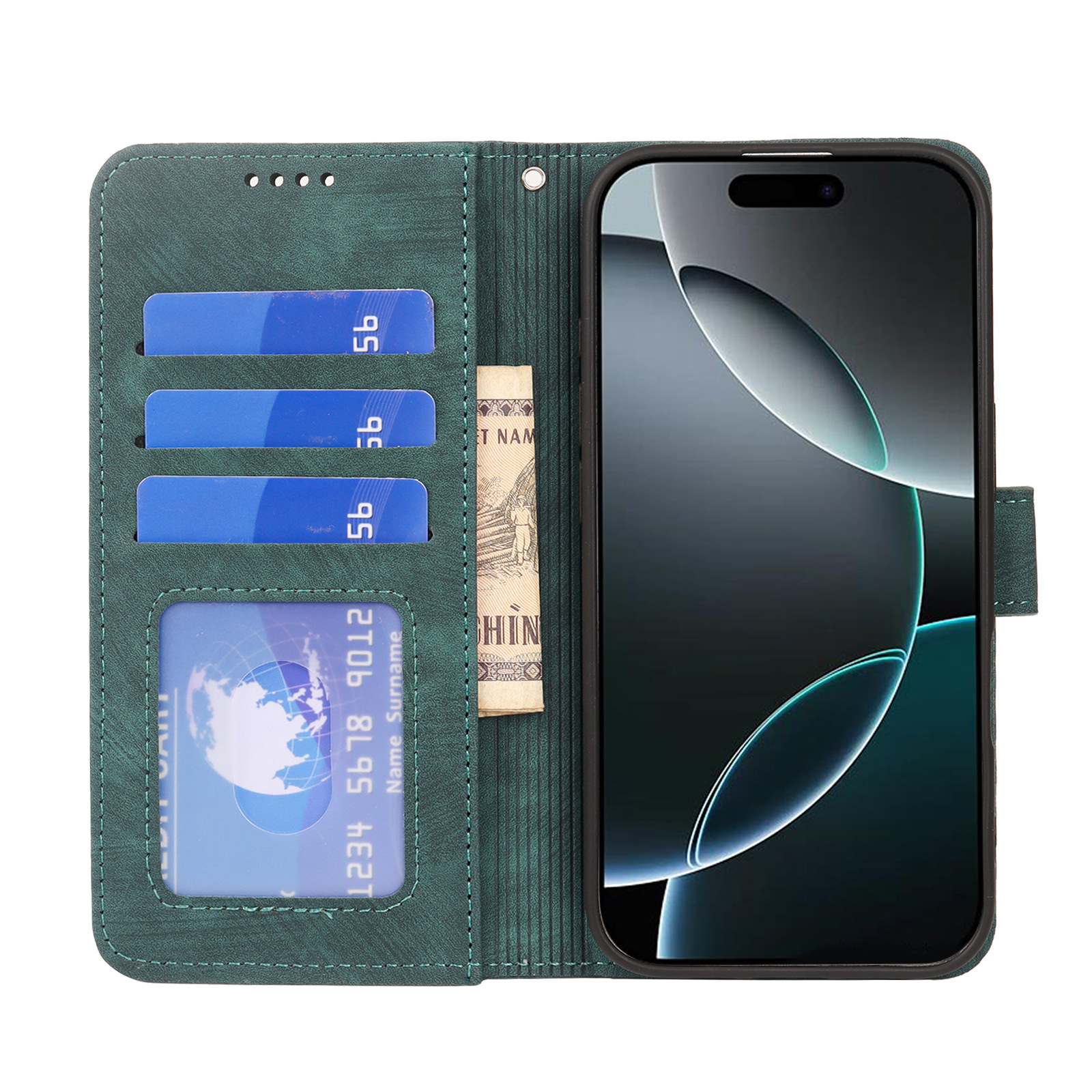 适用于苹果iPhone16 Plus/16 Pro风云再现相框款小圆扣翻盖手机壳详情12