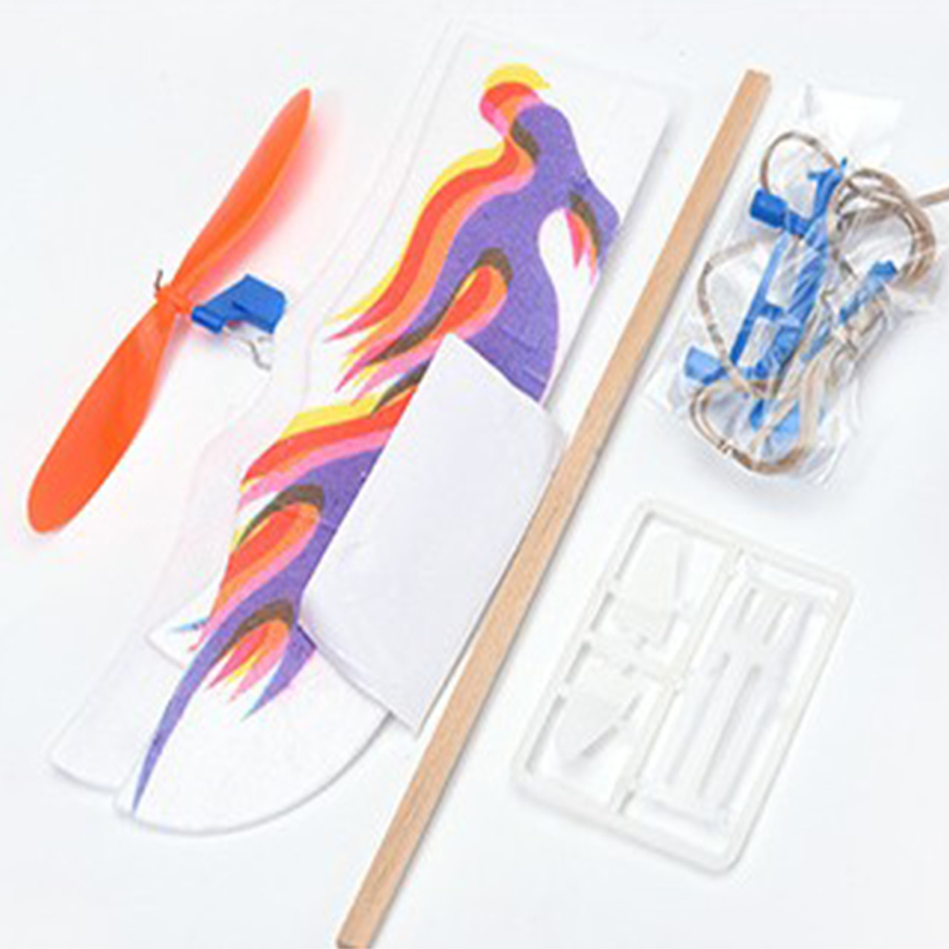 Mini miniature Thunderbird, divine bird, rubber band, power aircraft, glider, model aircraft, experiment, diy, science and education pic 1