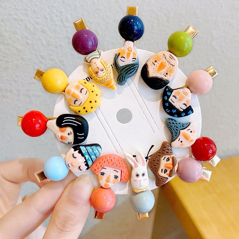 Cartoon hairpin side, summer girl, summer bangs clip, headpiece side clip, Korean cute duckbill clip, Internet celebrity pic 1