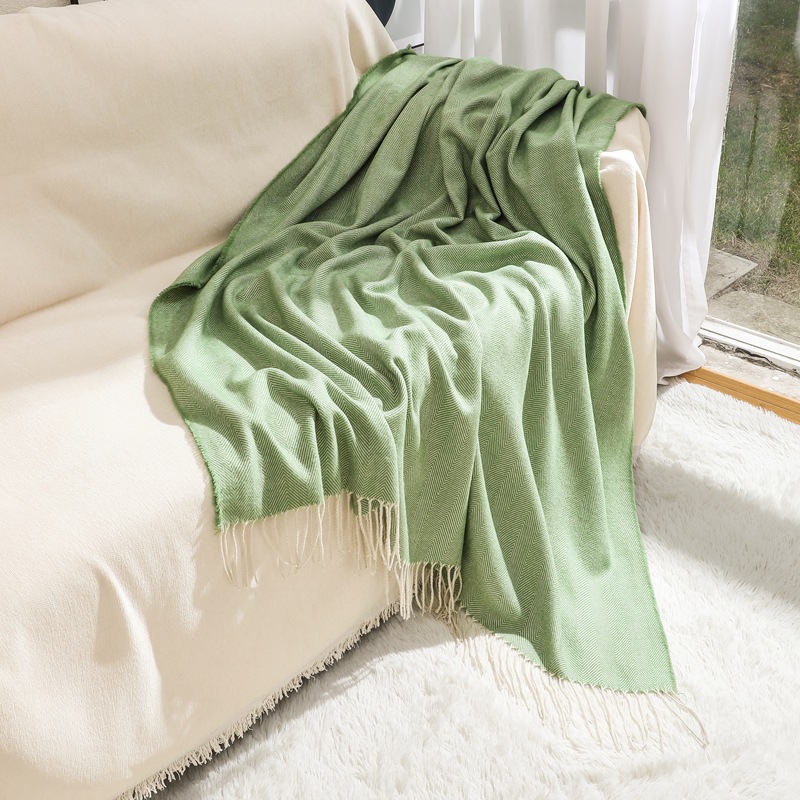 北欧简约梭织毯空调毯民宿酒店样板房床尾毯搭巾搭毯单人沙发毯详情17