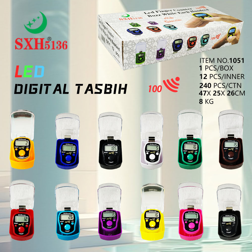 Zhejiang alfajia supplies 1051 box sets of full hundred-meter sound hand-held push-button electronic counters pic 1