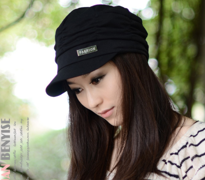 Korean-style casual trendsetter fashion hats, fashionable pleated baseball caps for men and women pic 6