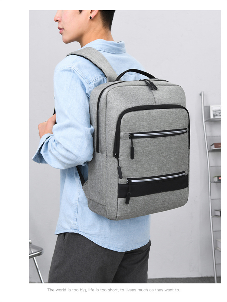 男女可做LOGO电脑双肩包初高中学生书包户外通勤旅行商务背包详情24