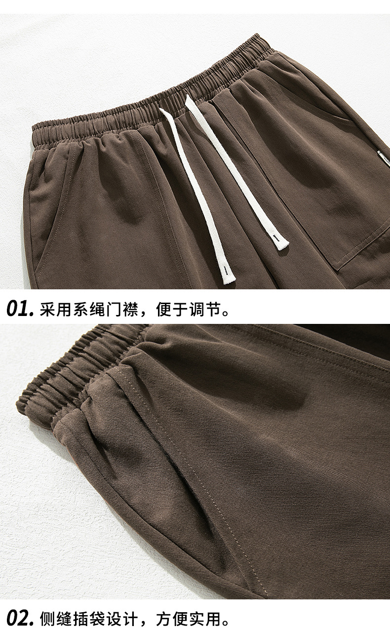 韩路男装大口袋工装短裤男2024夏季新款日系复古宽松休闲五分裤子详情32