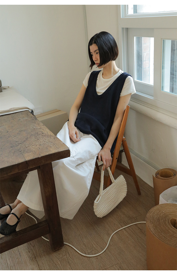 Simple and comfortable, zero-pressure, skin-friendly Tencel wool drape T-shirt, round-neck slim short-sleeved top 00113 pic 36