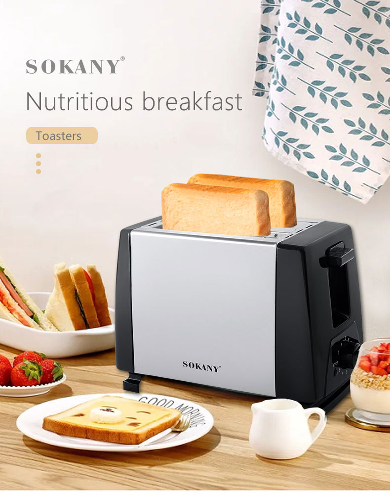 Cross-border SOKANY016S toaster, household 2-slice fully automatic breakfast machine, multi-functional toaster toaster pic 3