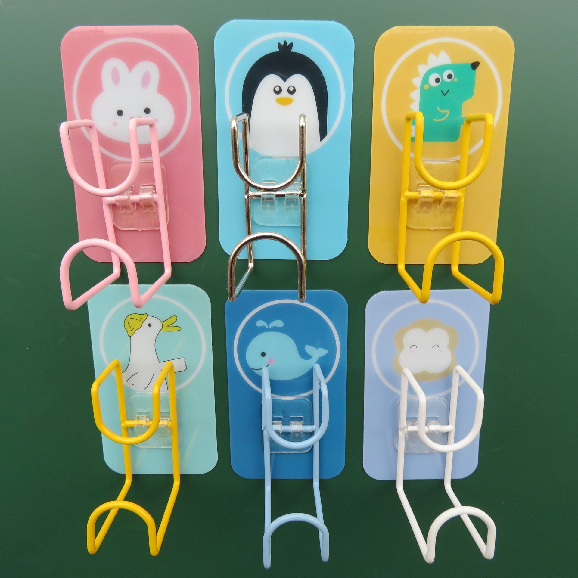 Non-perforated ironwork baked paint bathroom washbasin hook, seamless wall-mounted strong adhesive stainless steel washbasin storage rack pic 4