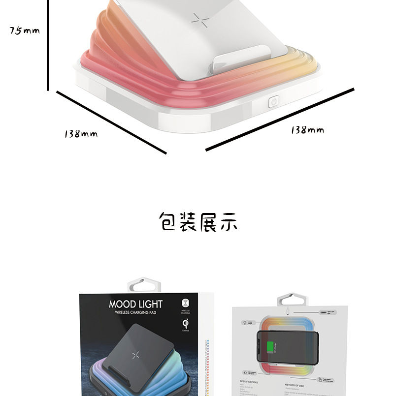 Оригинальная подарочная спальня с портативным складным USB-light LED для зарядки защитных ламп для чтения беспроводной зарядной ночник pic 10