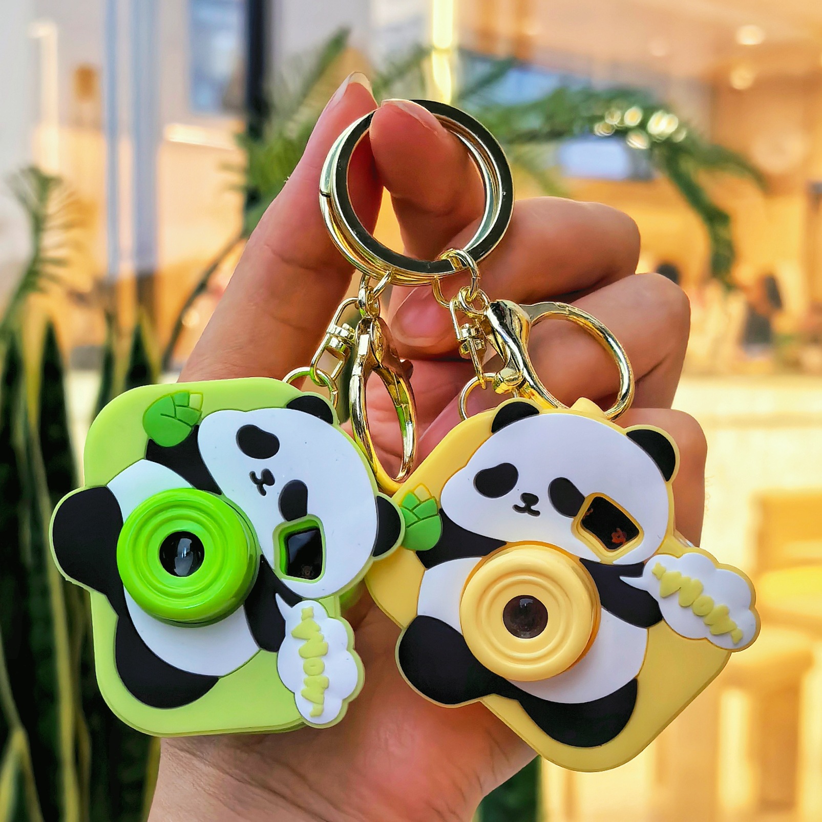 卡通熊猫相机钥匙扣迷你投影机创意小礼品学生包包挂件小礼品批发详情4