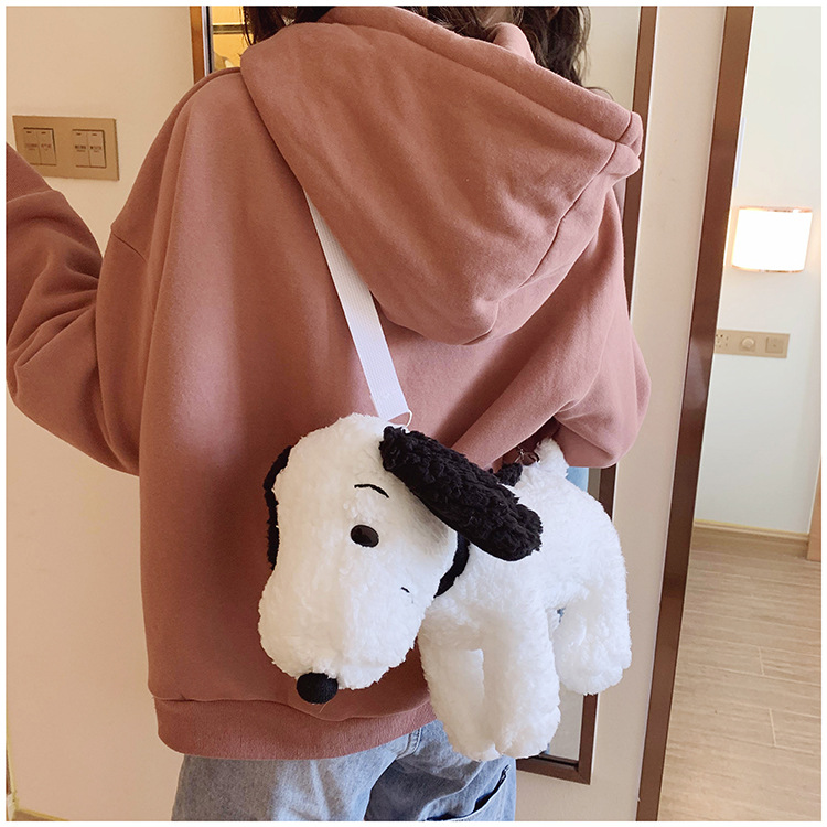 创意狗狗公仔玩偶毛绒包包女斜挎包 韩版ins少女心毛毛可爱卡通包详情16