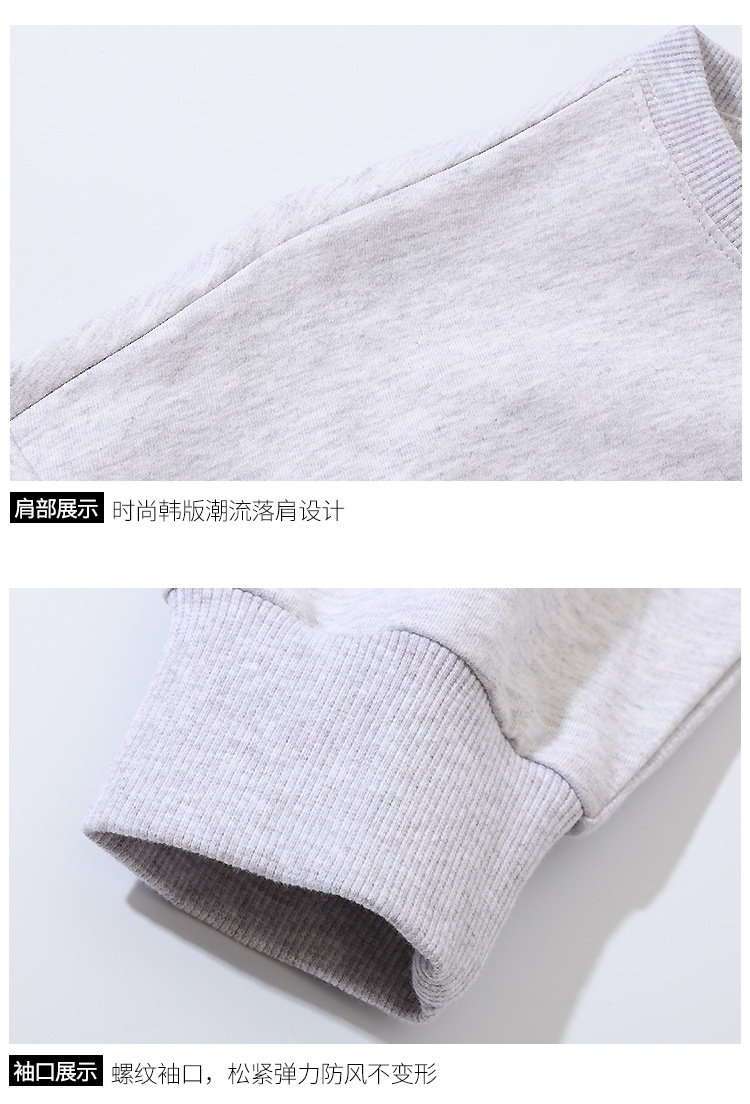儿童卫衣新款童装春款纯色女童韩版圆领中大童上衣女童春装长袖潮详情11