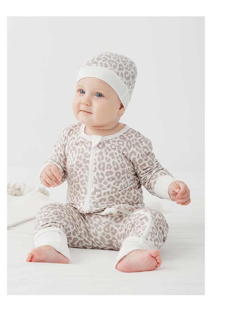 聚升服装外贸bamboo竹纤维宝宝连体衣春秋长袖双拉链婴儿睡衣爬服详情30