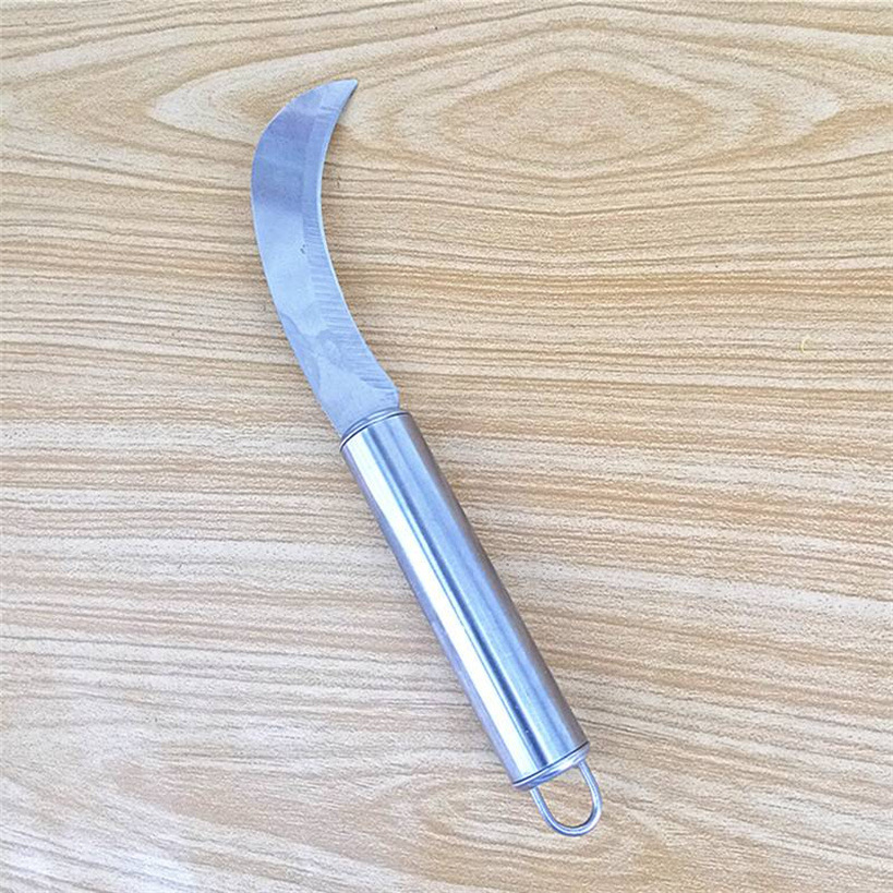 All-steel handle pineapple knife, curved knife, stainless steel peeler, eye remover, fruit knife, banana and melon knife, two-yuan supply pic 7