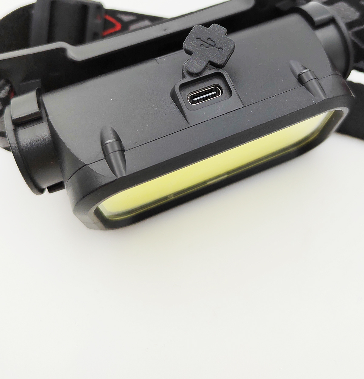 Cross-border bestseller COB+LED dual-light source lamp, USB charging red and white light charging headlamp, night running and fishing headlamp pic 16