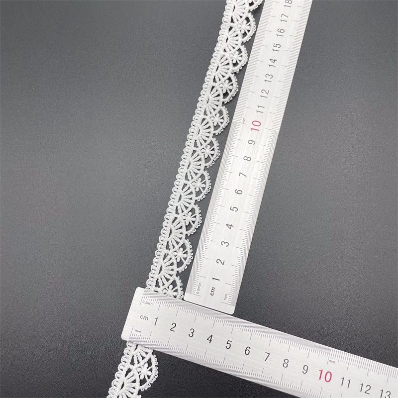 New Lolita embroidery water-soluble lace, milk silk single-sided small flower wave lace, lace with barcode pic 84