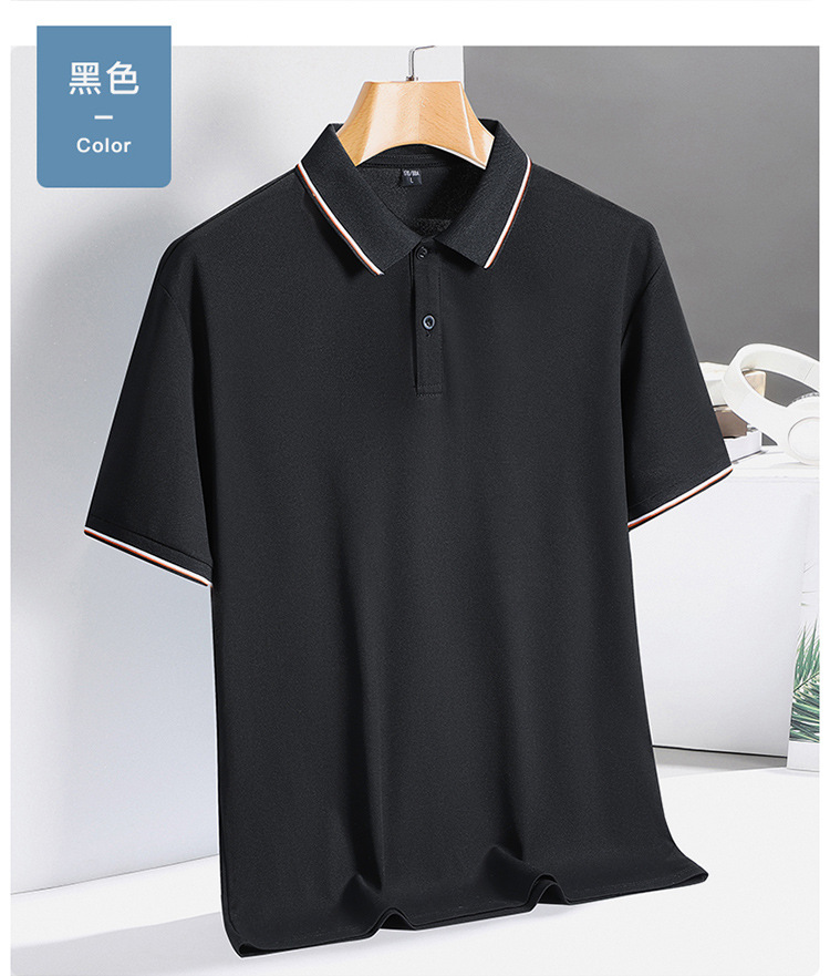 polo杉男夏季休闲商务上衣薄款翻领T恤百搭短袖男装详情12