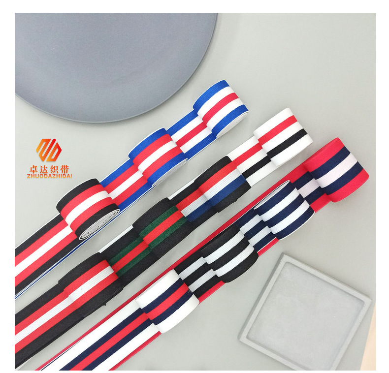 The manufacturer has in stock colorful color-blocked elastic bands, striped skirts, pants, waists, clothing accessories, bags, hair bands and elastic webbing pic 15