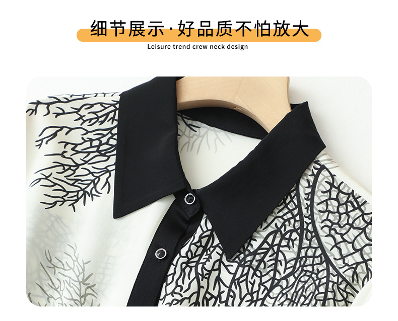 Pure Silk shirt for women, mulberry silk, fashionable and versatile, long-sleeved, elegant lapel shirt, new style for women in Spring and Autumn 2024 pic 15