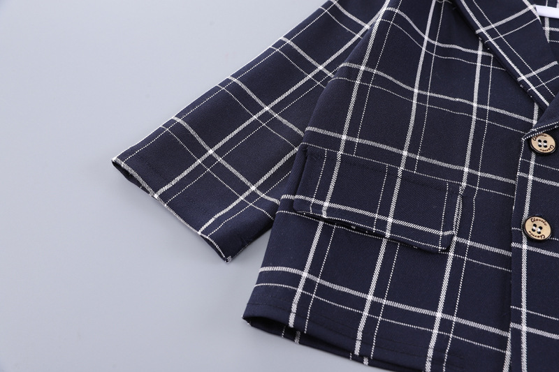 韩版宝宝长袖西装三件套2024秋季新款儿童开学装男童表演礼服套装详情10