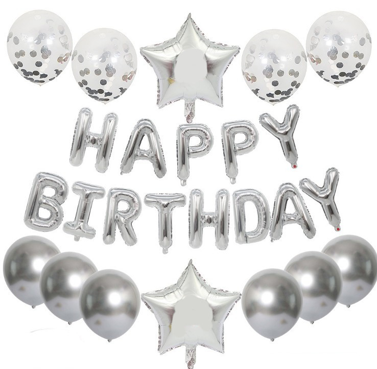 跨境生日快乐气球套装生日PATY装饰布置亮片气球生日派对气球装饰详情7