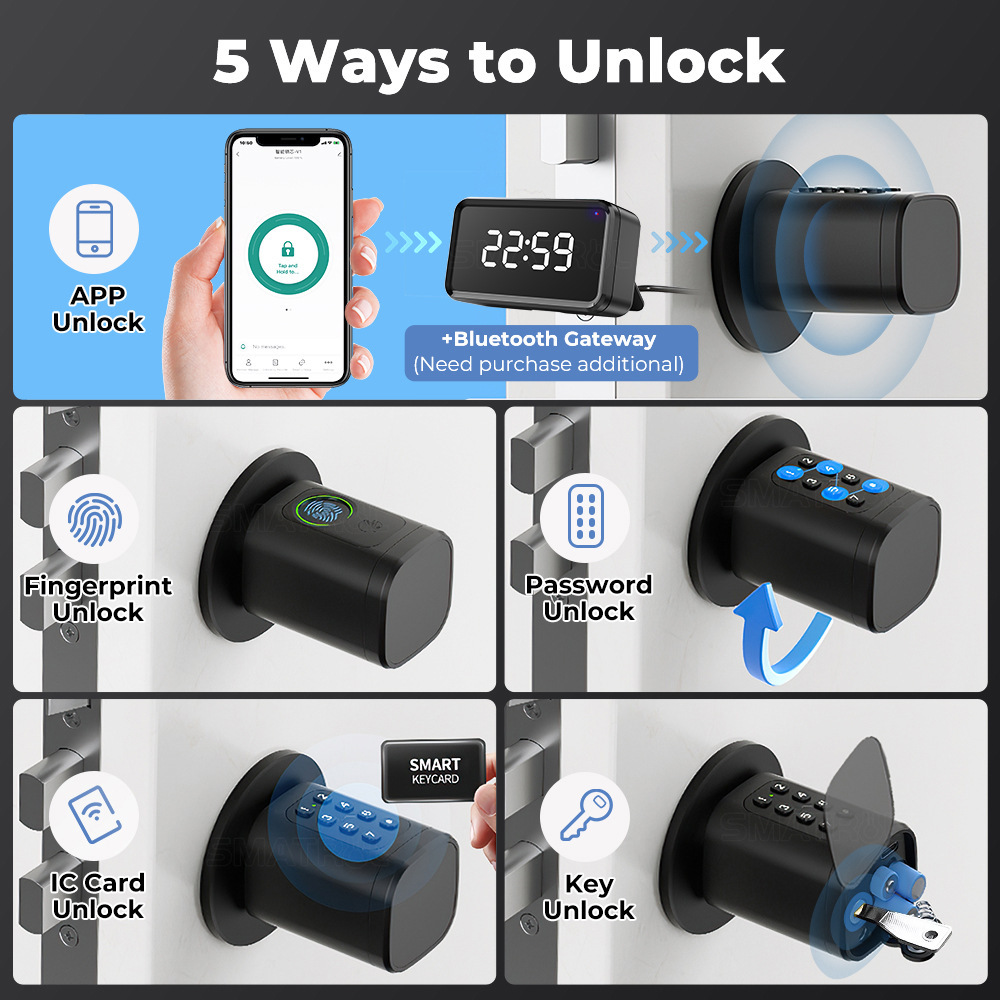 Graffiti control fingerprint smart lock core, all Bluetooth adjustable, universal apartment indoor office smart door lock pic 4