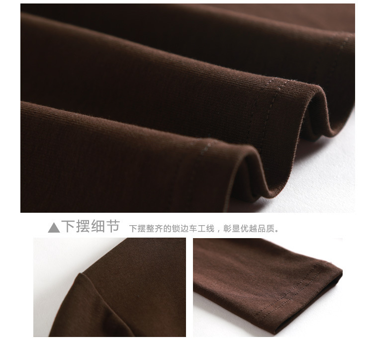 纯棉打底衫女半高领长袖t恤中领洋气内搭黑色秋衣2022春秋季新款详情27