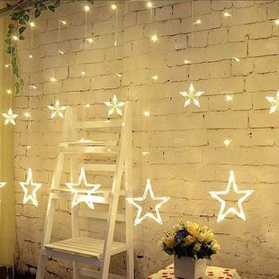 LED copper wire curtain light string for Christmas, wedding, bedroom decoration, hook, USB remote control, 3*3 copper wire curtain light string pic 9