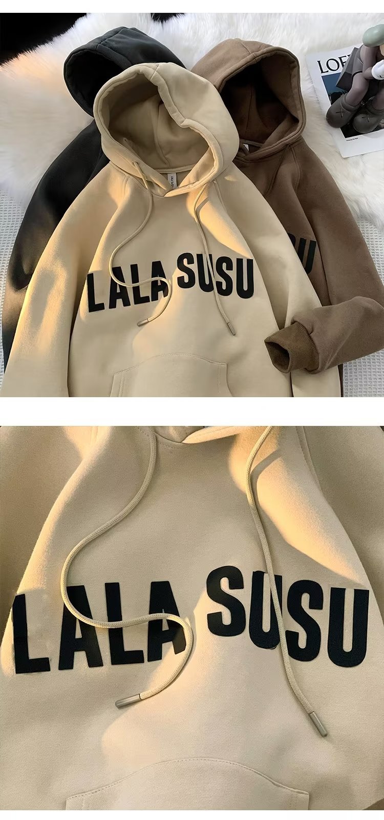 2022美式重磅卫衣男生冬季复古加绒加厚连帽外套秋冬ins潮牌上衣详情4