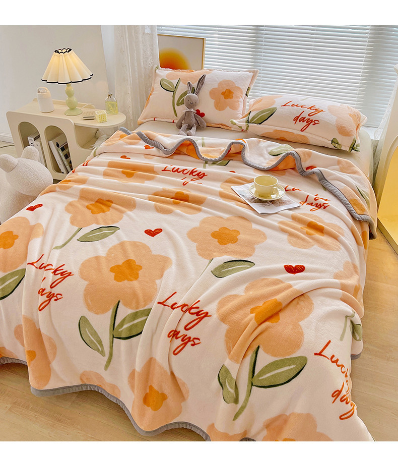 精品毛毯加厚保暖牛奶绒双层毯子沙发盖毯办公室午休空调毯子批发详情6