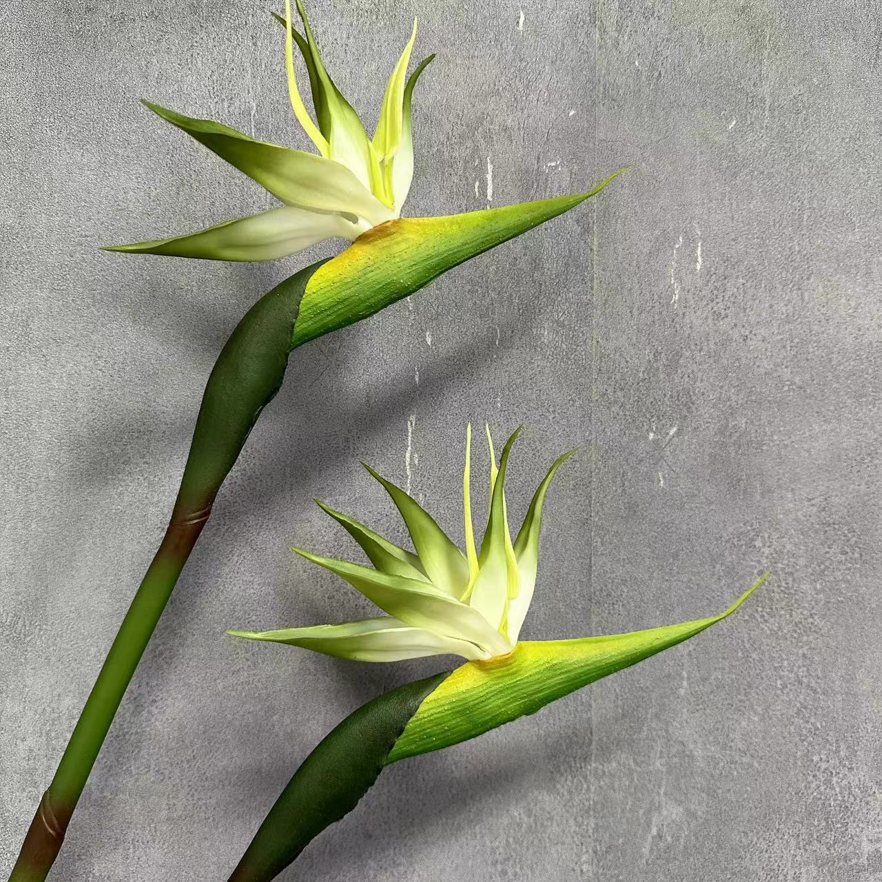 Soft rubber paradise Bird Crane Orchid New Chinese-style home model room decoration design, overseas wedding photography artificial flower pic 22