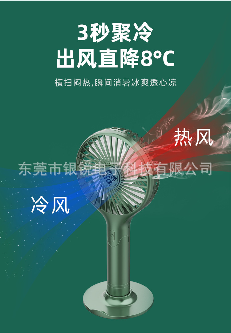 新款迷你usb小风扇手持随身便携静音办公学生桌面风扇可logo详情5