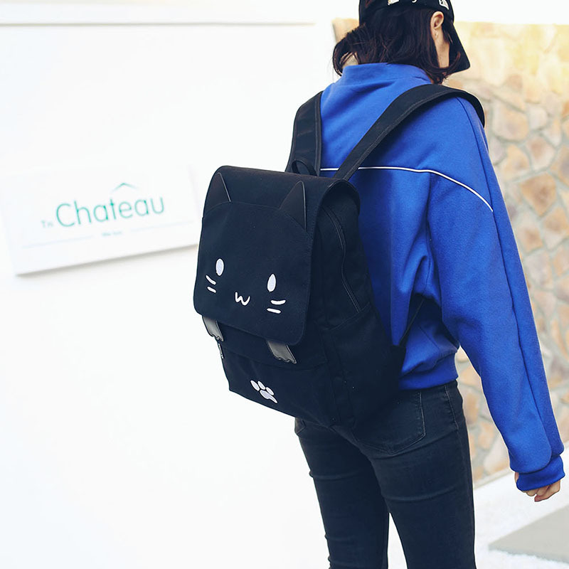 Wholesale Japanese-style cute three-dimensional cat large-capacity schoolbags, cute girls, pink and cute cartoon backpacks, backpacks for girls pic 54