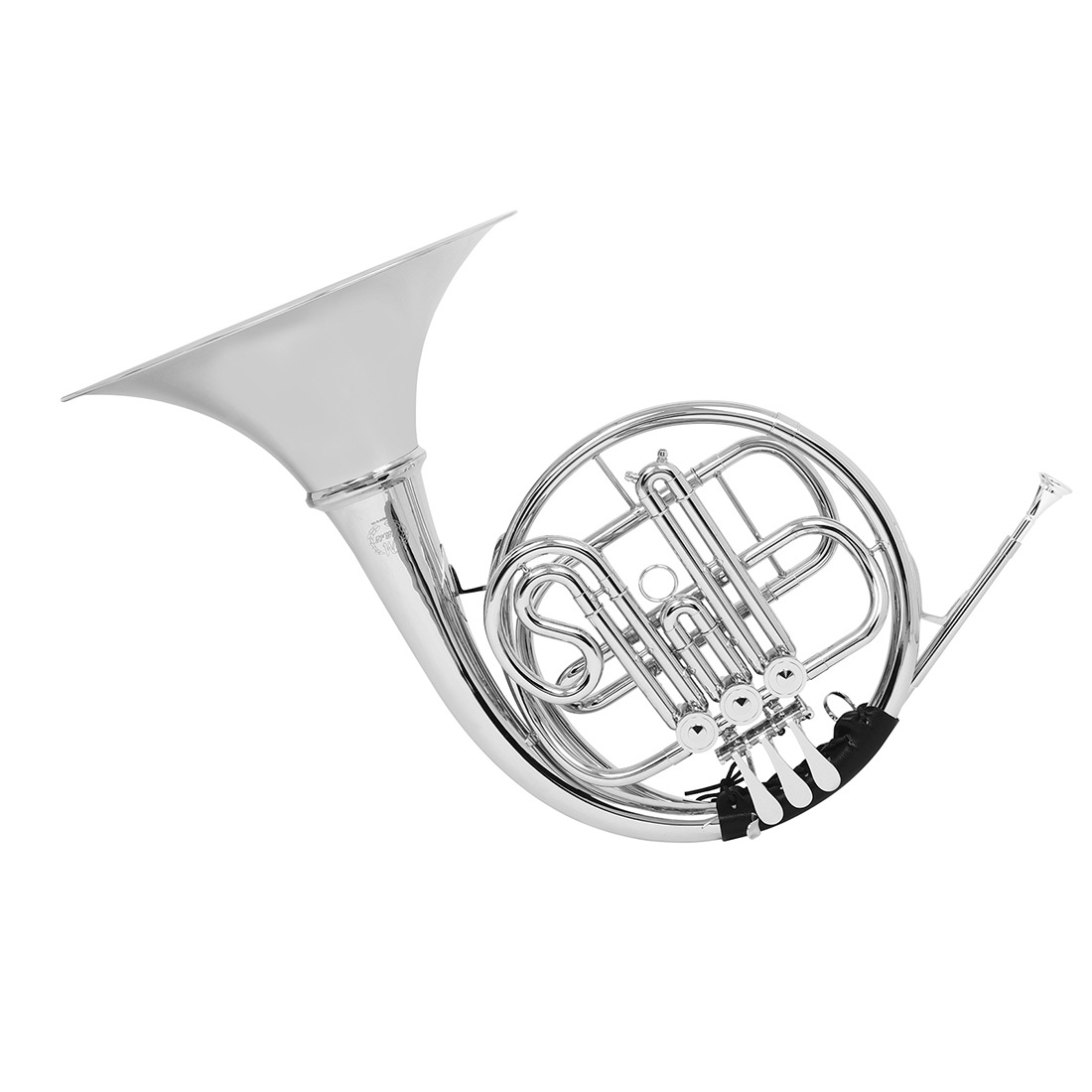 MBAT nickel-plated French horn Bb key split flat three-key French horn orchestra plays brass French horn, a brass wind instrument pic 7