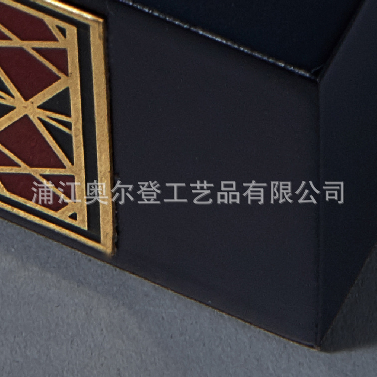 源头工厂家直销木质中东迪拜香炉高档礼品金属贴片木质香薰容器盒详情2