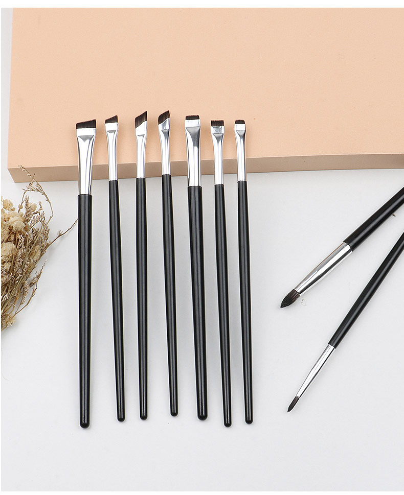 New eye detail makeup brush set of 9 pieces, complete set of soft bristle blade eyeshadow, horizontal eyeliner and slanting eyebrow makeup brushes pic 30