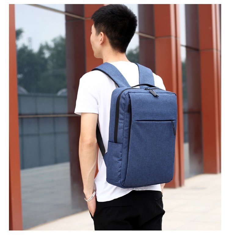 Cross-border backpacks, simple notebooks, business computer bags, campus student schoolbags, trendy travel backpacks that can be printed with logos pic 52