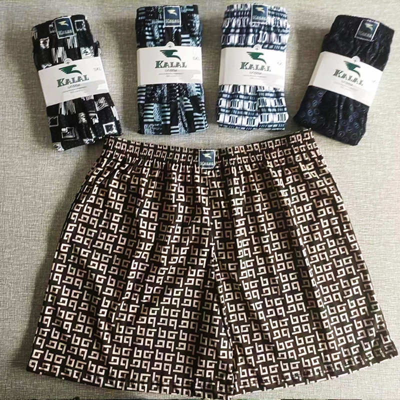 全棉宽松舒适平角内裤男款休闲阿罗裤大码纯棉欧美外单男裤衩跨境详情4