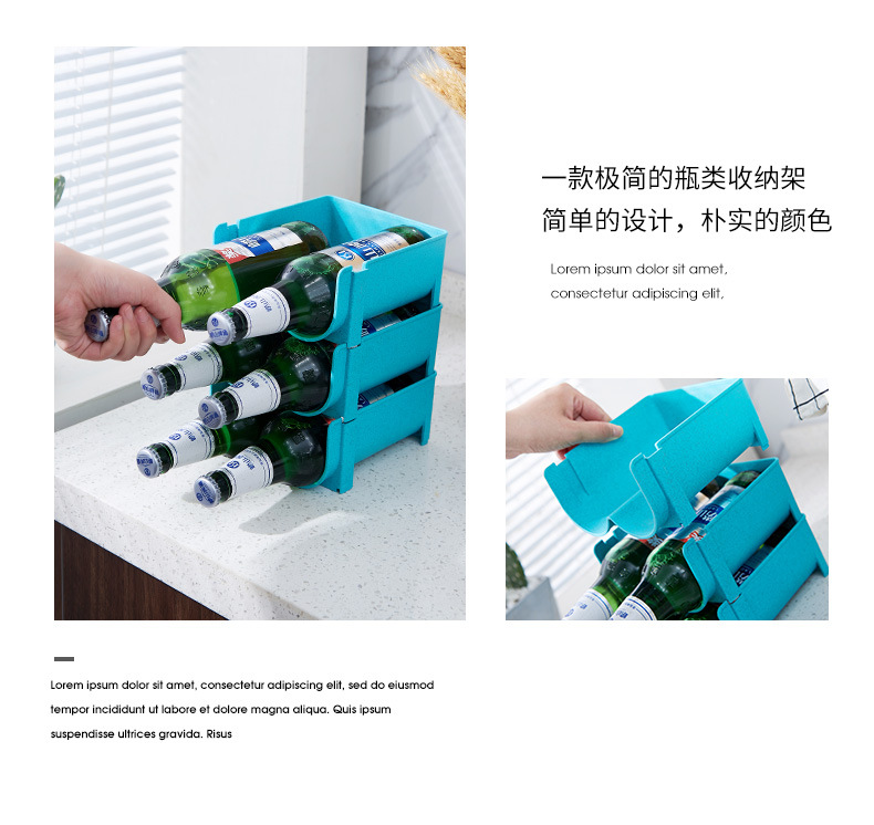 19 New refrigerator beer and beverage storage box, can stackable refrigeration storage rack, kitchen bottle and can organization rack pic 50