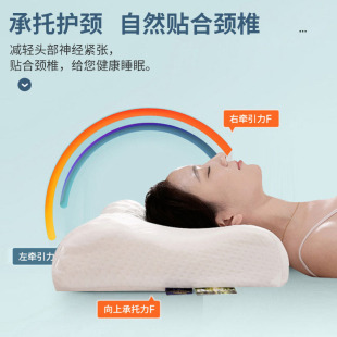 网红猫肚子枕头批发颈椎莫代尔记忆棉枕芯 柔软小红书同款记忆枕详情6