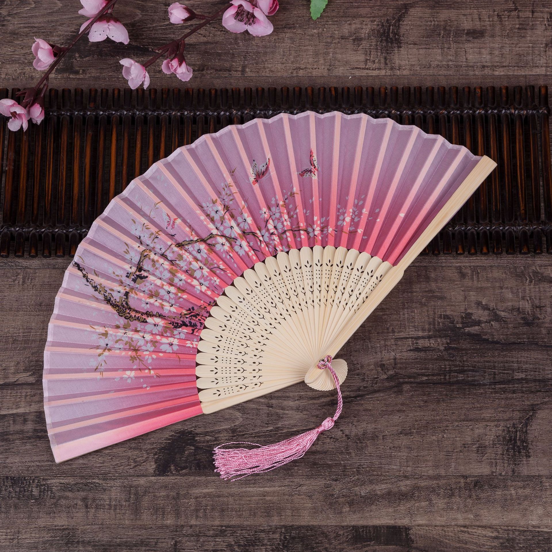 扇子折扇中国风舞蹈扇女夏季折叠扇古装日式小复古布古典古风折扇详情27
