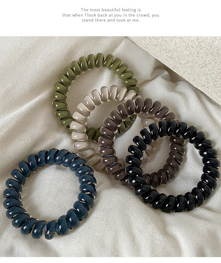 High-quality Korean-style grape coconut polka dot hair bands, fresh and versatile hair ties, hair lanyards, hair accessories, headwear, rubber bands and phone rings pic 7