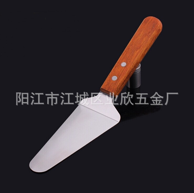 Yangjiang factory has 420 stainless steel mirror-finished triangular spatulas, pizza spatulas, baking tools and cake spatulas in stock pic 20