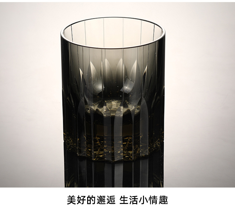 创意酒吧k9威士忌酒杯水晶星芒杯彩色轻奢复古洋酒手工水晶杯详情13