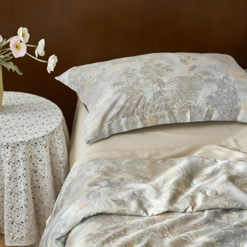 Nordic light extravagance milesel tencel summer colcha de 4 piezas soya summer cool colcha de aire acondicionado colcha de seda pic 5