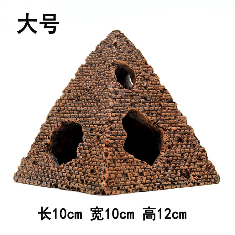 Fish and shrimp shelter, simulation pyramid, Roman stone statue, resin handicrafts, fish tank, aquarium, landscape decoration pic 17