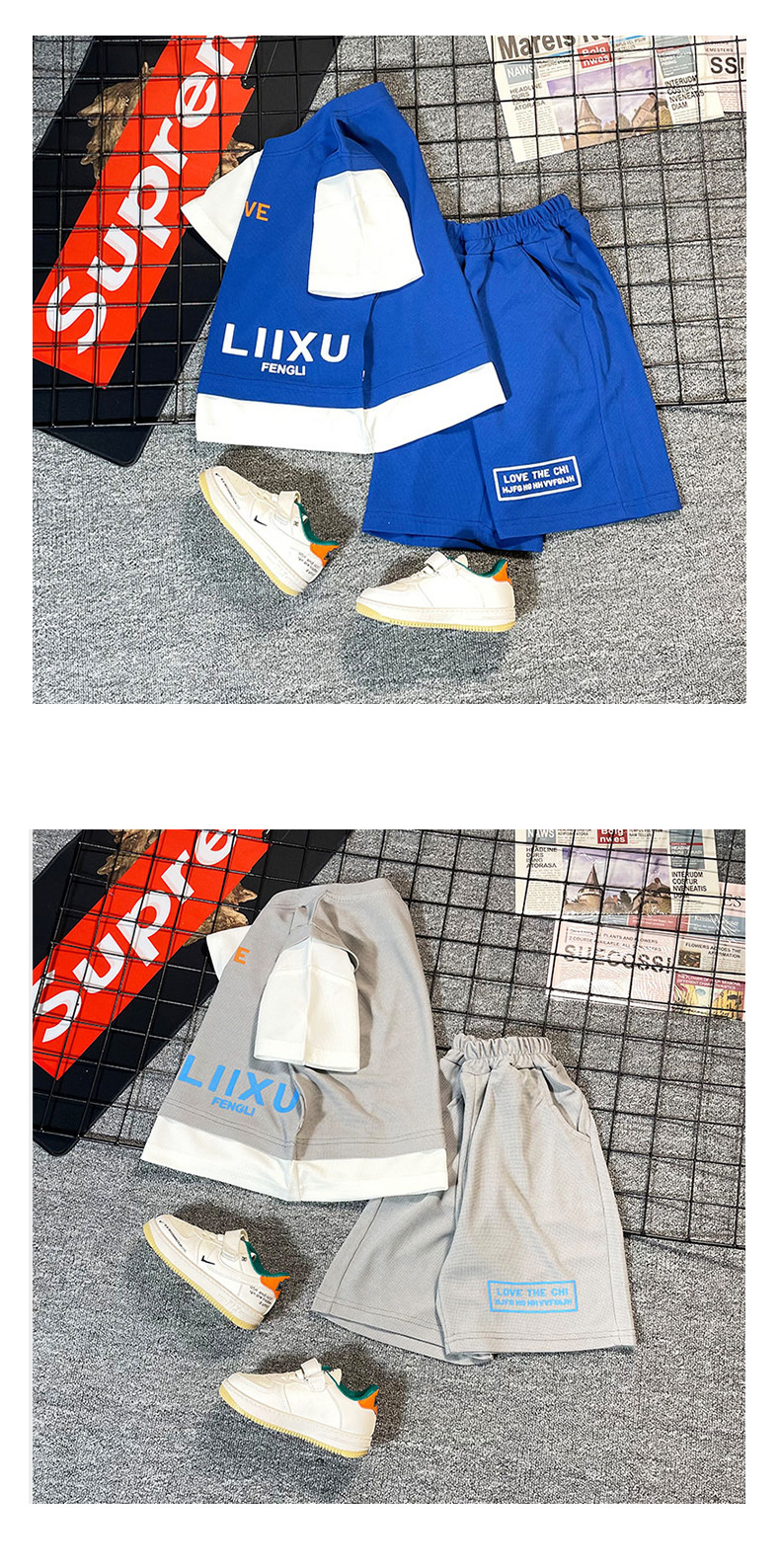 童装棉男童夏季套装夏装篮球服演出服夏天男宝宝衣服短袖儿童服装详情17