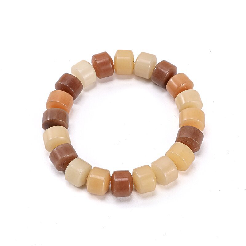 热可可金轮静音菩提手串女绕指柔学生文玩白玉菩提子盘玩手链男女详情5