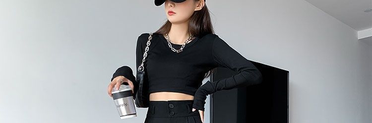 黑色西装裤女春秋新款韩版休闲直筒垂感宽松阔腿裤高腰显瘦长裤潮详情39