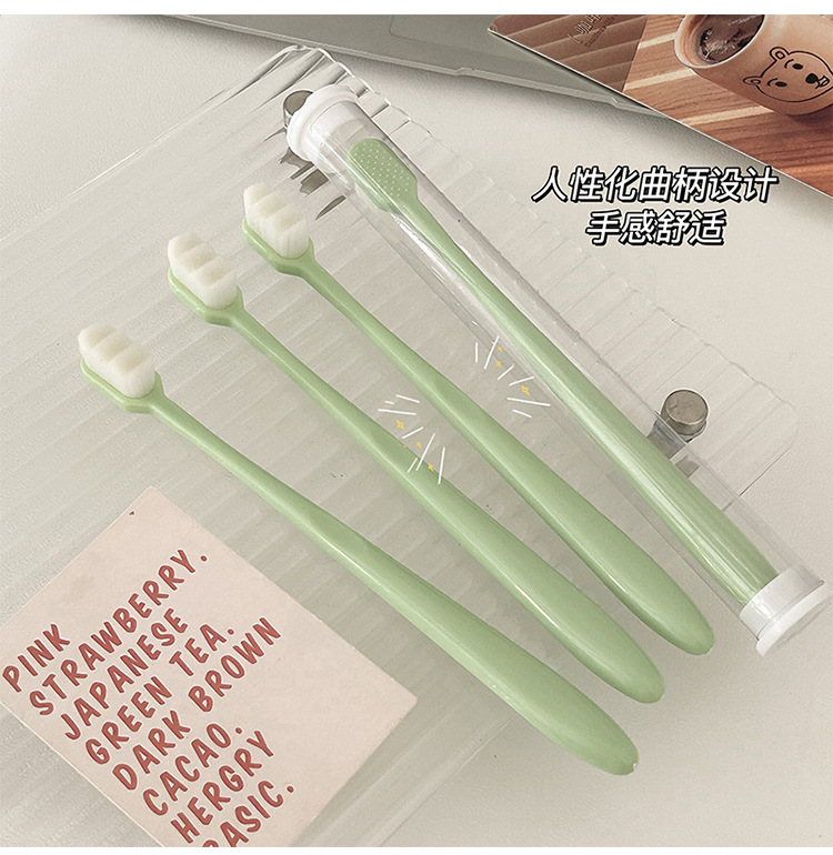 Japanese micro-nano 10,000-bristle toothbrush, ultra-fine soft bristles, postpartum confinement, adult home 10,000-bristle individual packaging toothbrush pic 4