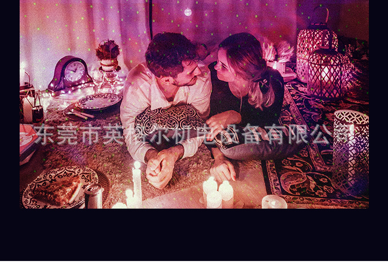 Cross-border USB Bluetooth music starry sky projection light, single green laser Full sky stars, water pattern starry sky light, atmosphere night light pic 12